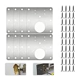 Polyvalente: Plaque de réparation pour charnière est destinée à la fixation de multiples meubles, en tant que liaison plane. Charniere meuble cuisine idéale pour le montage d'armoires, d'armoires murales, de commodes, de tables en bois, de chaises, de lits en bois, d'étagères et autres meubles