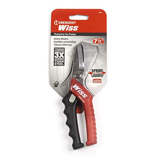 Crescent Wiss 7" Titanium Coated Utility Shears - W7T , Black