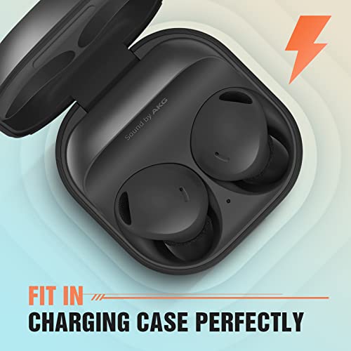 Memory Foam Tips for Samsung Galaxy Buds 2 Pro, No Silicone Eartips Pain, Anti-Slip Replacement Ear Tips, Fit in The Charging Case, Reducing Noise Earbuds, 3 Pairs (Assorted Sizes S/M/L, Black) - Thumbnail 5