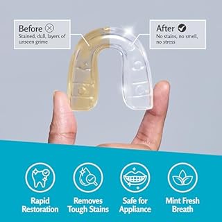 Retainer Cleanser Tablets Invisalign Cleaner, Removes Odors Discoloration Stains and Plaque 4 Month Supply Denture Cleansers Retainers Mouth Guards Denture Bath Mint by M3