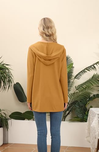 Image of VIISHOW Womens Lightweight Casual Hoodie Cardigans Open Front Waffle Knit Long Sleeve Outwear Coat with Pockets