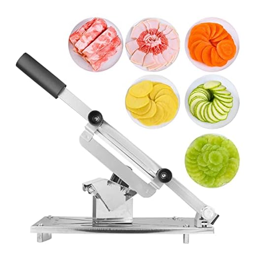 Cortadora De Carne, Cortadora Manual De Alimentos Congelados Máquina Cortadora De Rollos De Cordero De Acero Inoxidable Para Hot Pot Shabu Korean Bbq (20 Bolsas)