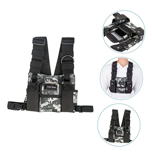 CLISPEED Rádio No Peito Arnês De Rádio Arnês De Ombro Resistente À Água Ao Ar Livre Coldre De Rádio