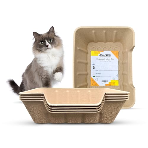 Animaru jumbo low entry disposable litter box with 3 inch front