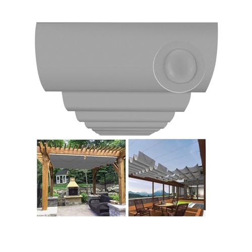 Custom Size Waterproof Pergola Shade Wave Cover, Retractable Outdoor Sun Canopy with Durable Fabric, UV Blocking Shade Sail for Patio, Backyard(1.5x3m)