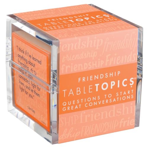 TableTopics Friendship Conversation Starter Card Game - 135 Entertaining Questions Plus Quotes & Tips for Groups of Adult Friends to Play & Deepen Bonds, Girls’ Night Activity