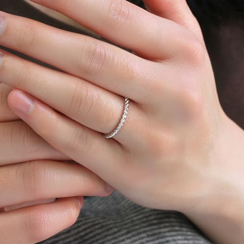 Sterling Silver 2mm Braided Rope Style Wedding Band (Size 4 to 10)3
