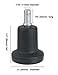 High Profile Bell Glides Replacement, Office Chair or Stool Swivel Caster Wheels to Fixed Stationary Castors 5 Pack