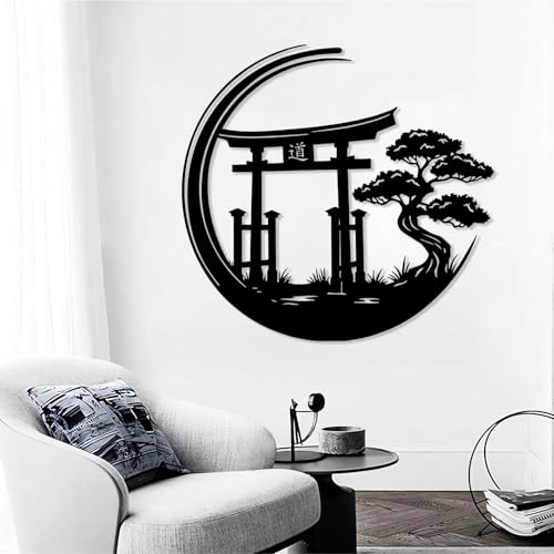 Décoration murale bonsaï en métal argenté design zen chic