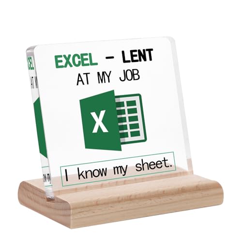 Accountant Gifts Office Decor for Men Women, Funny Office Desk Decor, CPA Spreadsheet Gifts Funny for Accounting Coworkers Boss Worker Colleague Intern Friend, Acrylic Desk Decorative Signs & Plaques