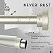 Thestoa Brushed Nickel Shower Curtain Rod Adjustable 43-78 inch, 1