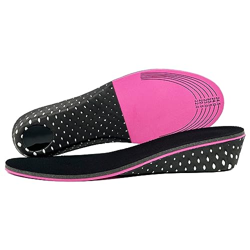 Plantillas para aumentar altura, Antideslizante Amortiguación Transpirable Plantilla Aumento Altura Aumento Zapato Almohadillas Plantillas (4cm, Pink EU(34-40))