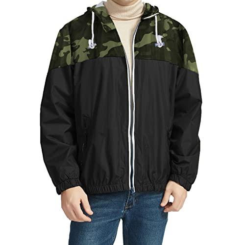 Veste d'automne homme imperméable avec capuche pour rester au sec malgré le vent