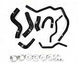 Fit For Golf GTi MK5 MKV 2.0 TFSI Turbo Silicone Radiator Coolant Heater Hose Kit (Black)
