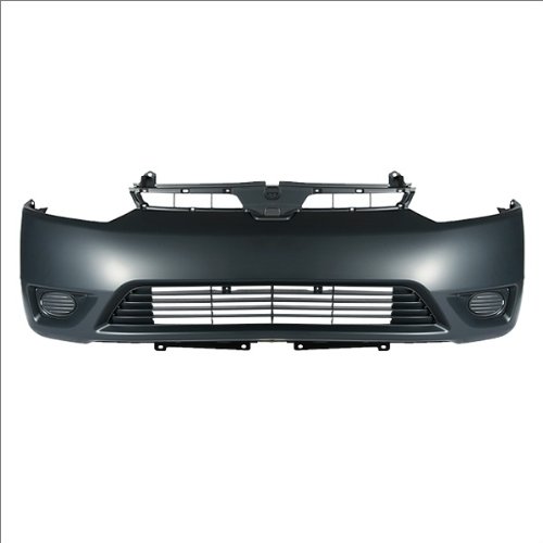 CarPartsDepot, Front Bumper Primed Black Plastic Cover Without Fog Light Holes, 352-20721-10-PM HO1000237 04711SVAA90ZZ
