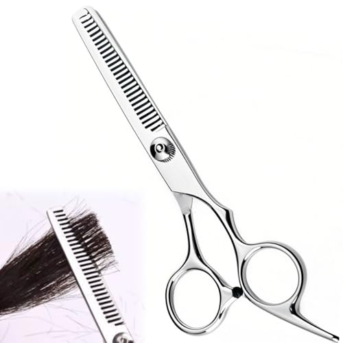 散髪はさみ ヘアカット 髪切りハサミ すきばさみ 前髪カット 軽量 ヘアカット 毛量調整 質感調整 高級鍛造仕上 ベアリング式 スムーズな開閉 美容師 初心者 家庭 理容師 歯はさみ