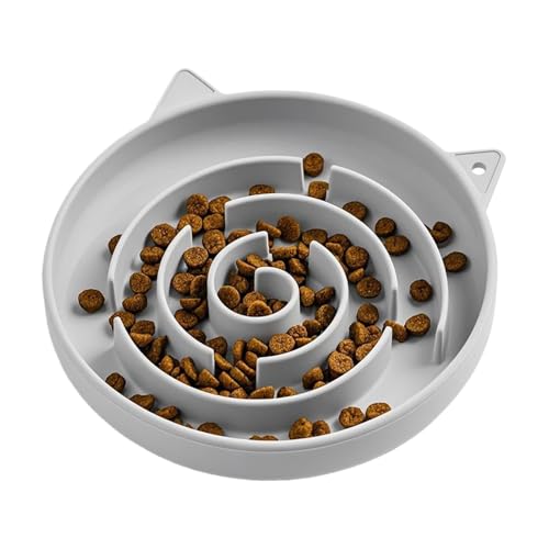 a forma di labirinto per mangiare sano, ciotole per gatti che mangiano lentamente, ciotole per cibo per animali domestici, ciotola per mangiatoia lenta, mangiatoia per gatti a puzzle per