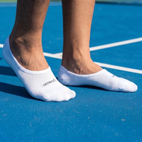 Image of Neeman's No Show Socks for Men & Women | Breathable Cotton Blend | Non-Slip Silicone Heel Grip | Reinforced Toe & Heel | Hidden Low-Cut Socks - Pack of 3
