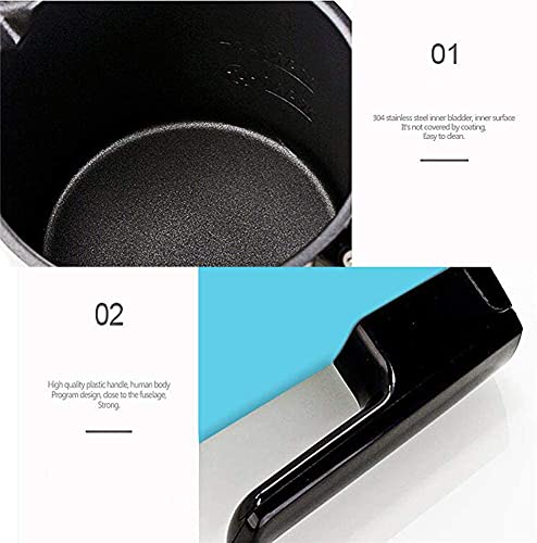 LSDRALOBPOI Vaporizador de Leche Batidora de Leche Calentador de Leche Calentador de Leche de Doble Pared, Control Interior Antiadherente de Temperatura frÃa y Caliente 1023 - Imagen 4