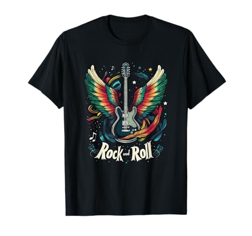 Vintage guitar with wings for musicians and guitarists T-Shirt