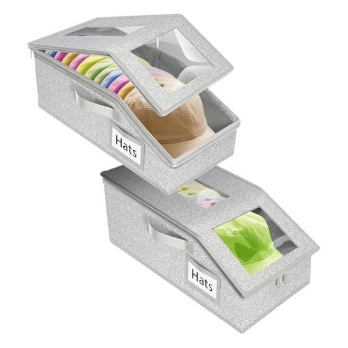 Genérico Organizador de Gorras - Organizador de Sombreros Apilable para Armarios | 2 Piezas Antipolvo Para Hogar Y Armario - para Organizar Escritorio Hogar Oficina Apartamento Armario