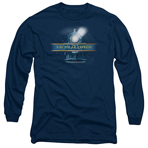 Polar Express Train Logo Unisex Adult Long-Sleeve T Shirt for Men and Women, 3X-Large Navy