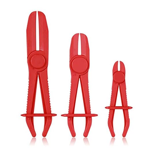 DEDC - Juego de 3 alicates de plástico con abrazadera de corte para tubo de aceite, herramienta de sellado para manguera de tubo de aceite, herramienta de reparación de clips de vechícula