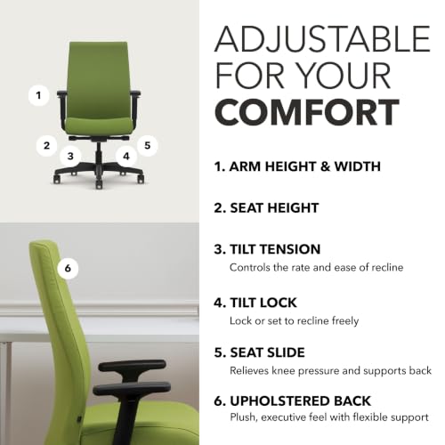 Image of HON Ignition 2.0 Ergonomic Office Chair, Lumbar Support, Desk Chair, Pear
