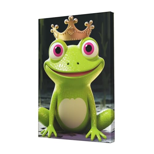 Impression sur toile grenouille LPSRTWE 30x45 cm pour decoration murale de salon