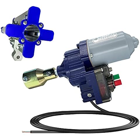 UYGALAXY 100W Greenhouse Film Roll Up Side Motor 1 3/8" Roll Bar Adapter + Precise Bearing Climber for Greenhouse Automatic Ventilation (with Creeper) Cover