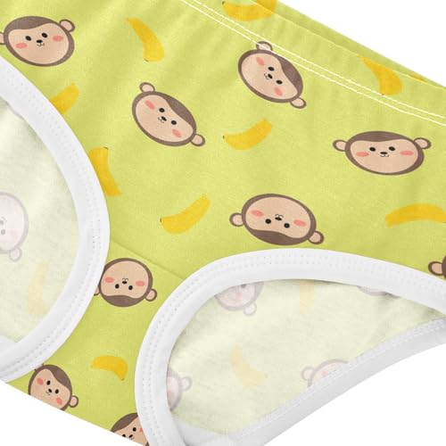 Little Girl Underwear Toddler Panties Kids Undies Monkey Banana Soft Cotton Briefs 2T-8Y4