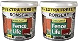 Ronseal 5L One Coat Fence Life Fence Paint Bundle Deal 2 for 22.95-2 x 5L tubs = 10L - Red Cedar