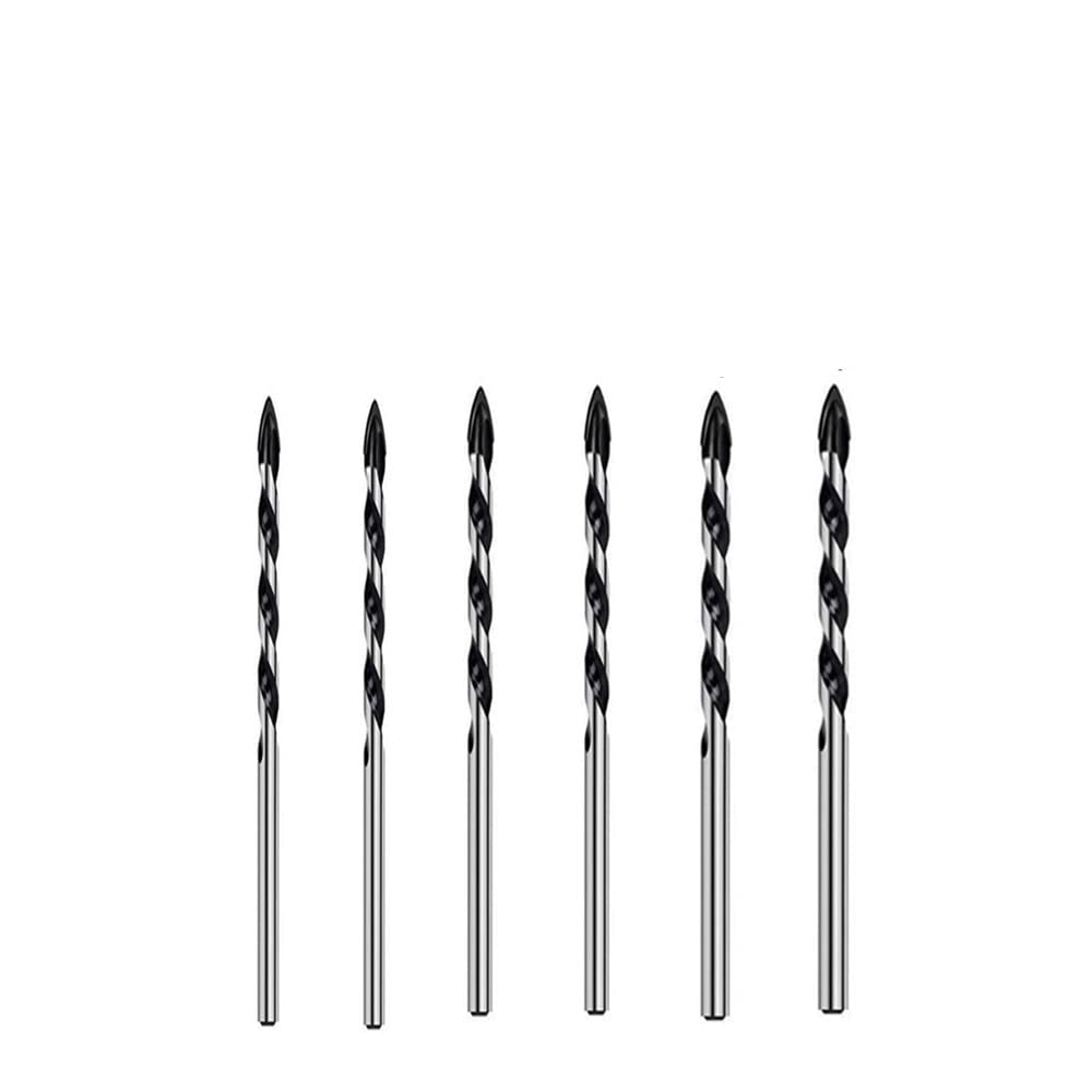 Punte da trapano triangolari in lega di metallo in acciaio al tungsteno da 3-12 mm per piastrelle in ceramica di porcellana, cemento, mattoni, vetro, plastica e legno, 334455