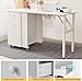 Belandi Foldable Manicure Table Nail Table,Folding Nail Desk Station for Nail Tech w/Electric Downdraft Vent,Lockable Wheels,Foldable Nail Arm Rest,Storage Drawers,Wooden Handles(White)