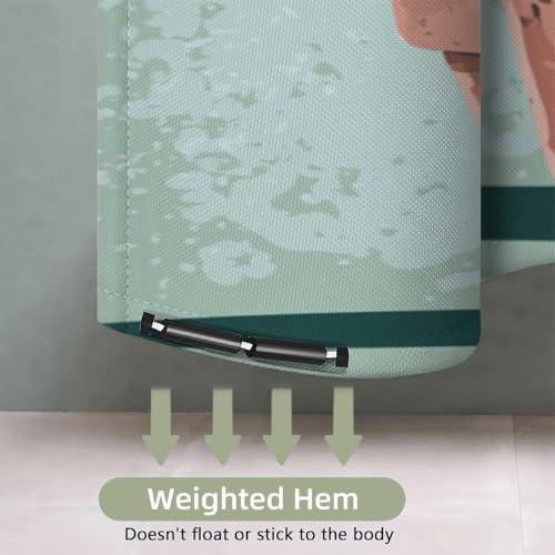 Rideau douche 200x180 cm imperméable et lavable avec ourlet lesté