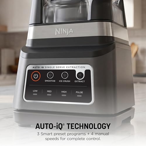 Image of Ninja BN751 Professional Plus DUO Blender, 1400 Peak Watts, 3 Auto-IQ Programs for Smoothies, Frozen Drinks & Nutrient Extractions, 72-oz. Total Crushing Pitcher & (2) 24 oz. To-Go Cups, Black | 1400 peak-watt Total Crushing & Extractor blades. 3 Auto-iQ programs for smoothies. 72-oz pitcher + (2) 24-oz cups.