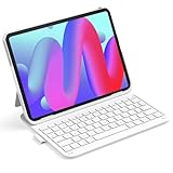 Inateck iPad A16 第11世代/第10世代 超軽量キーボード付きケース iPad Air 11インチ M4 2026/M3 2025/M2 2024 Air 第5世代 2022/第4世代 2020 10.9インチ Pro 11インチ 第4/3/2/1世代適用 一体型キーボード ペンホルダー付き BK2007 ホワイト