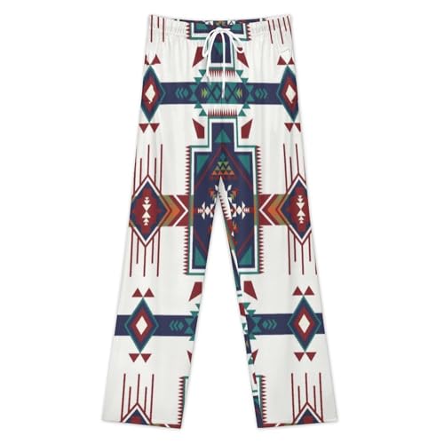 Native American Pattern Comfy Pajama Pants Adjustable Sleepwear Beach Pants for Men3