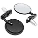 Sportsmax Universal Black 3" Round 7/8" Handle Bar End Rearview Convex Mirrors Inceased Vision Side for Most Harley Davidsons Suzuki Honda Kawasaki Cruisers