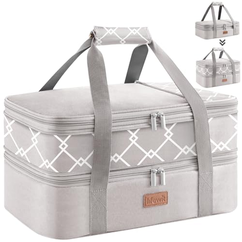 Lifewit Expandable Insulated Double Decker Casserole Carrier