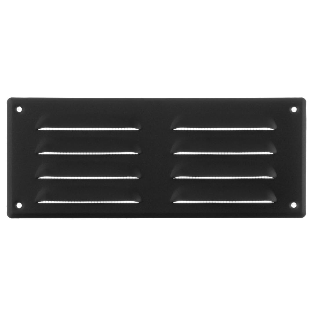 Europlast Anthracite 260X105mm / 10X4" Inch Metal Air Vent Grille Cover With Insect Mesh - Ventilation Cover