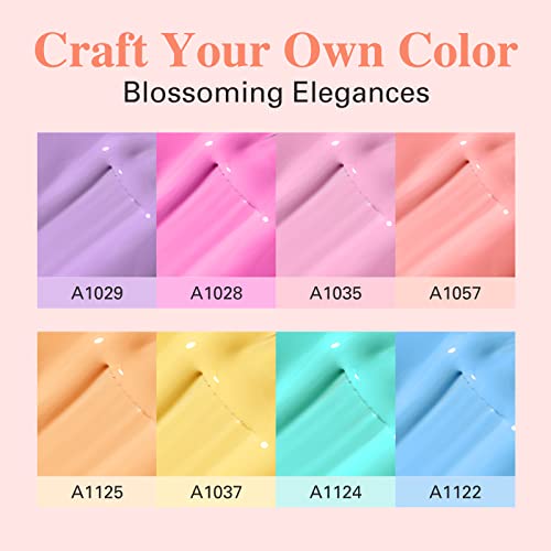 Double Rhythm 8 Colors 7.5Ml Gel Nail Polish Kit Pastel Vibrant Color Polish Gel Starter Set Soak Off Art Manicure Home Salon Diy Gifts (8-Kit2) #TOP1