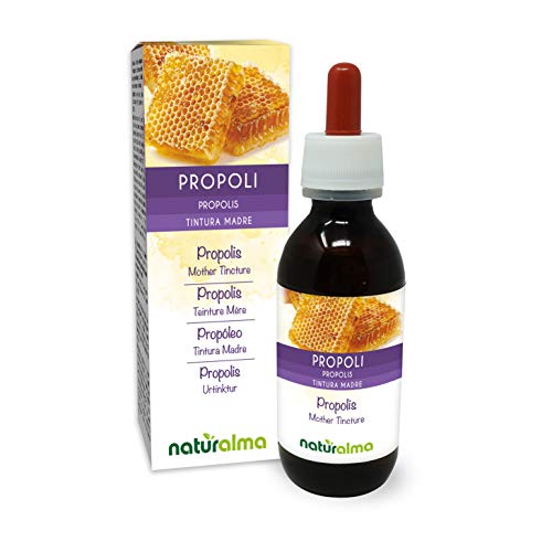 Propolis (Propolis) Harz Alkoholfreier Urtinktur Naturalma | Flüssig-Extrakt Tropfen 120 ml | Nahrungsergänzungsmittel