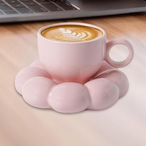 Tasse à café en forme de fleur en céramique artisanale pour le thé - 4