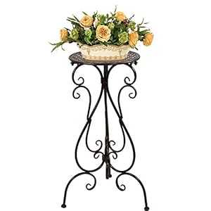 Metal Plant Stand Indoor Outdoor, Heavy Duty Flower Pot Stands 22.5 Inch Tall, Single Plants Pedestal Table for Planter Patio Farmhouse Garden Porch, Brown(1 Pack) Metal Plant Stand Indoor Outdoor Heavy Duty Flower Pot Stands 225 Inch Tall Single Plants Pedestal Table for Planter Patio Farmhouse Garden Porch Brown1 Pack