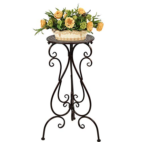 Metal-Plant-Stand-Indoor-Outdoor-Heavy-Duty-Flower-Pot-Stands-225-Inch-Tall-Single-Plants-Pedestal-Table-for-Planter-Patio-Farmhouse-Garden-Porch-Brown1-Pack Metal Plant Stand Indoor Outdoor Heavy Duty Flower Pot Stands 225 Inch Tall Single Plants Pedestal Table for Planter Patio Farmhouse Garden Porch Brown1 Pack