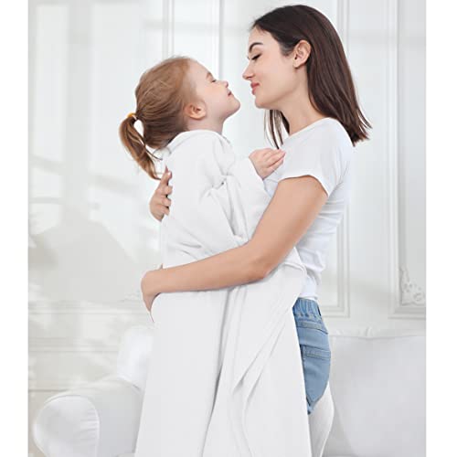 Vhome Cooling Blankets For Hot Sleepers, 100% Bamboo Summer Blanket For Adults Kids, Lightweight Breathable Throw Can Keep Body Cool For Night Sweats, For Bed Sofa And Everywhere White 47''X43'' #TOP2