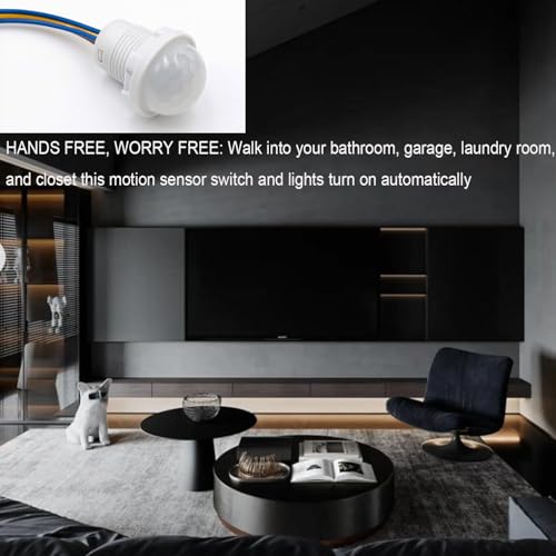Image of Gebildet 4pcs Motion Sensor Light Switch, PIR Infrared Sensor, 30S Time Delay, Smart Detection for LED, Bulb and Other Existing Light, Ceiling & Wall Mount, Automatic Light Control, 100-240V /40W