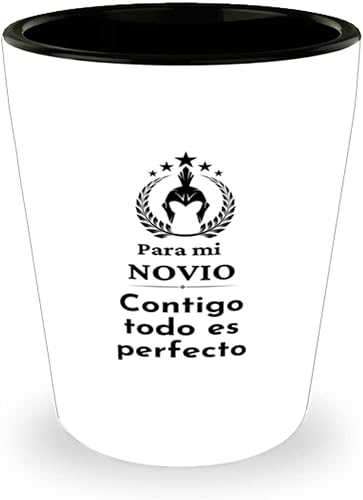Para mi novio, Amor todo es perfecto, regalo para hombre o mujer, afirmaciones para hombres o mujeres - Vaso de tequila
