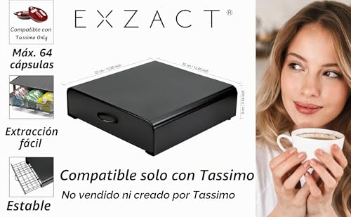 Miniatura 2 de Exzact Cajón Para Cápsulas De Café - Almacenador De Cápsulas, Capacidad Máxima De 64 Piezas,